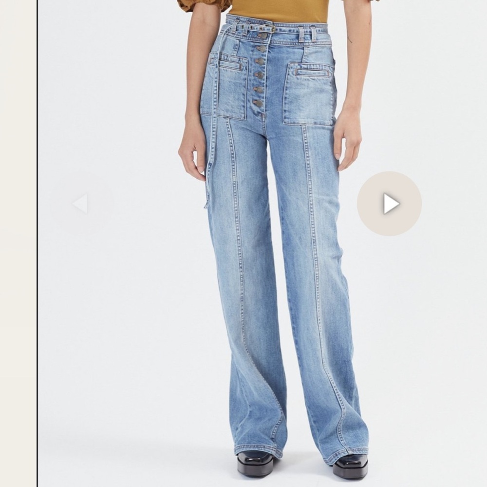 ULLA JOHNSON Abrams Jeans Medium Wash Size 2/4